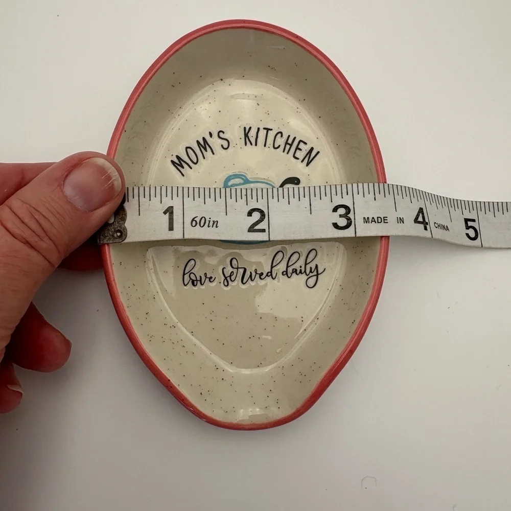 “Mom’s Kitchen love served daily” Spoon Rest